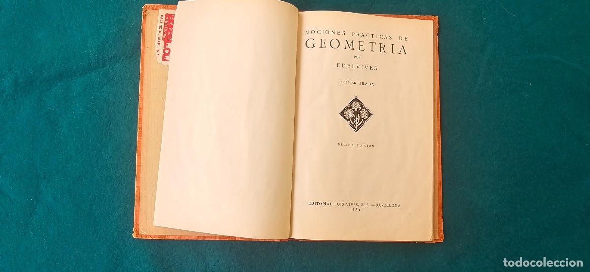 Libros antiguos: LIBRO DE GEOMETRIA DE PRIMER GRADO (1934) ED. LUIS VIVES - Foto 4
