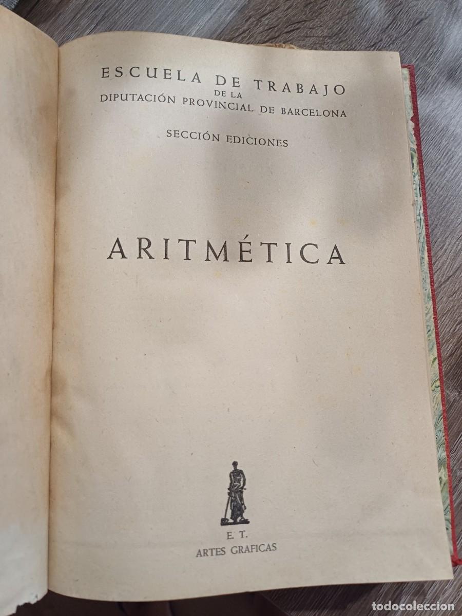 Libros antiguos: Aritm&eacute;tica Escuela provincial de Barcelona - Foto 1