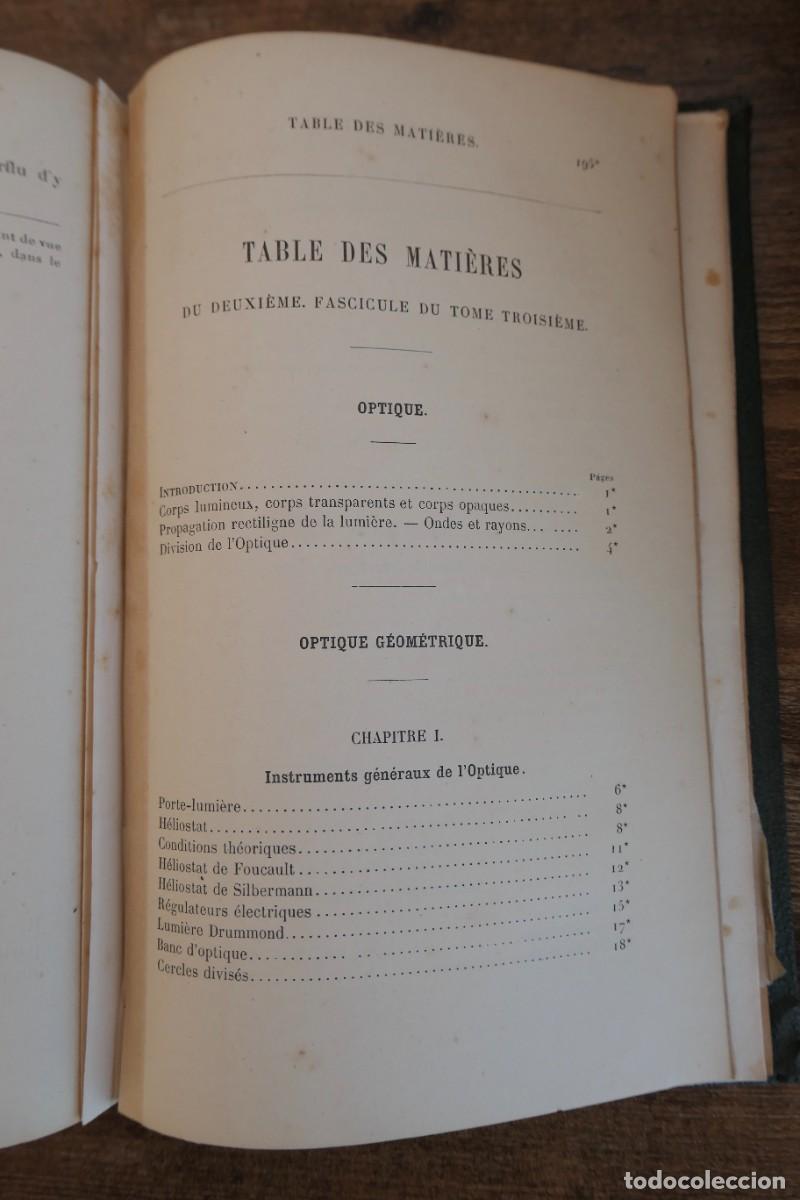 Libros antiguos: COURS DE PHYSIQUE DE LECOLE POLYTECHNIQUE-PAR M.JAMIN 6 TOMOS 1885 A 88 - Foto 16