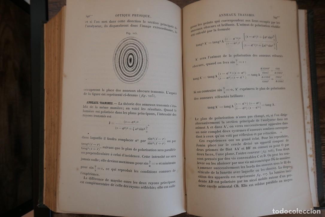 Libros antiguos: COURS DE PHYSIQUE DE LECOLE POLYTECHNIQUE-PAR M.JAMIN 6 TOMOS 1885 A 88 - Foto 19