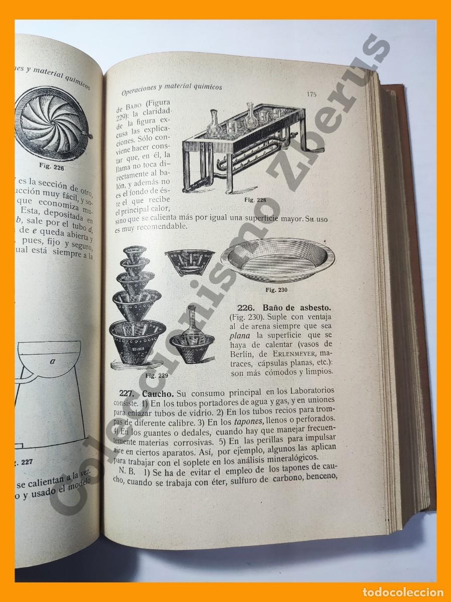 Libros antiguos: Practicas Quim&iacute;cas para C&aacute;tedras y Laboratorios - Eduardo Vitoria - Foto 4