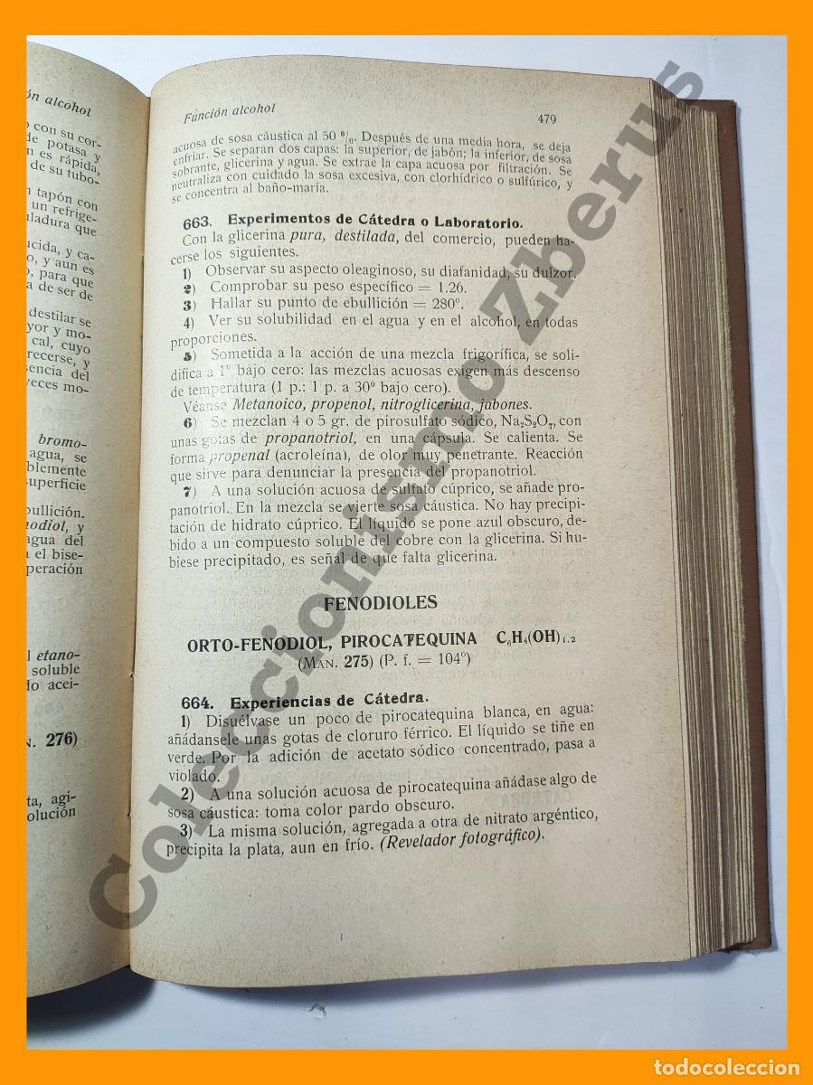 Libros antiguos: Practicas Quim&iacute;cas para C&aacute;tedras y Laboratorios - Eduardo Vitoria - Foto 5