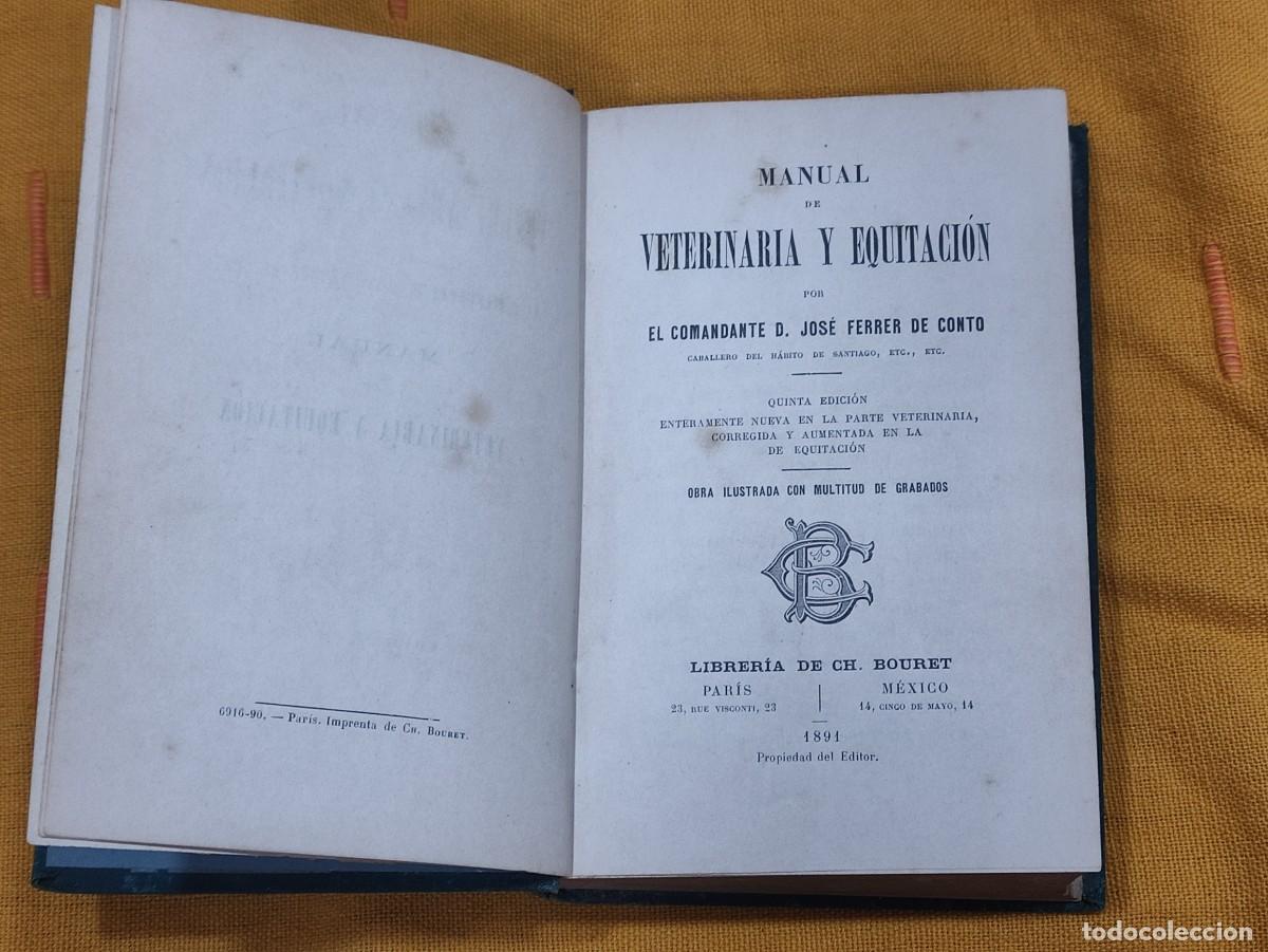 Libros antiguos: Manual de veterinaria 1891 - Foto 5