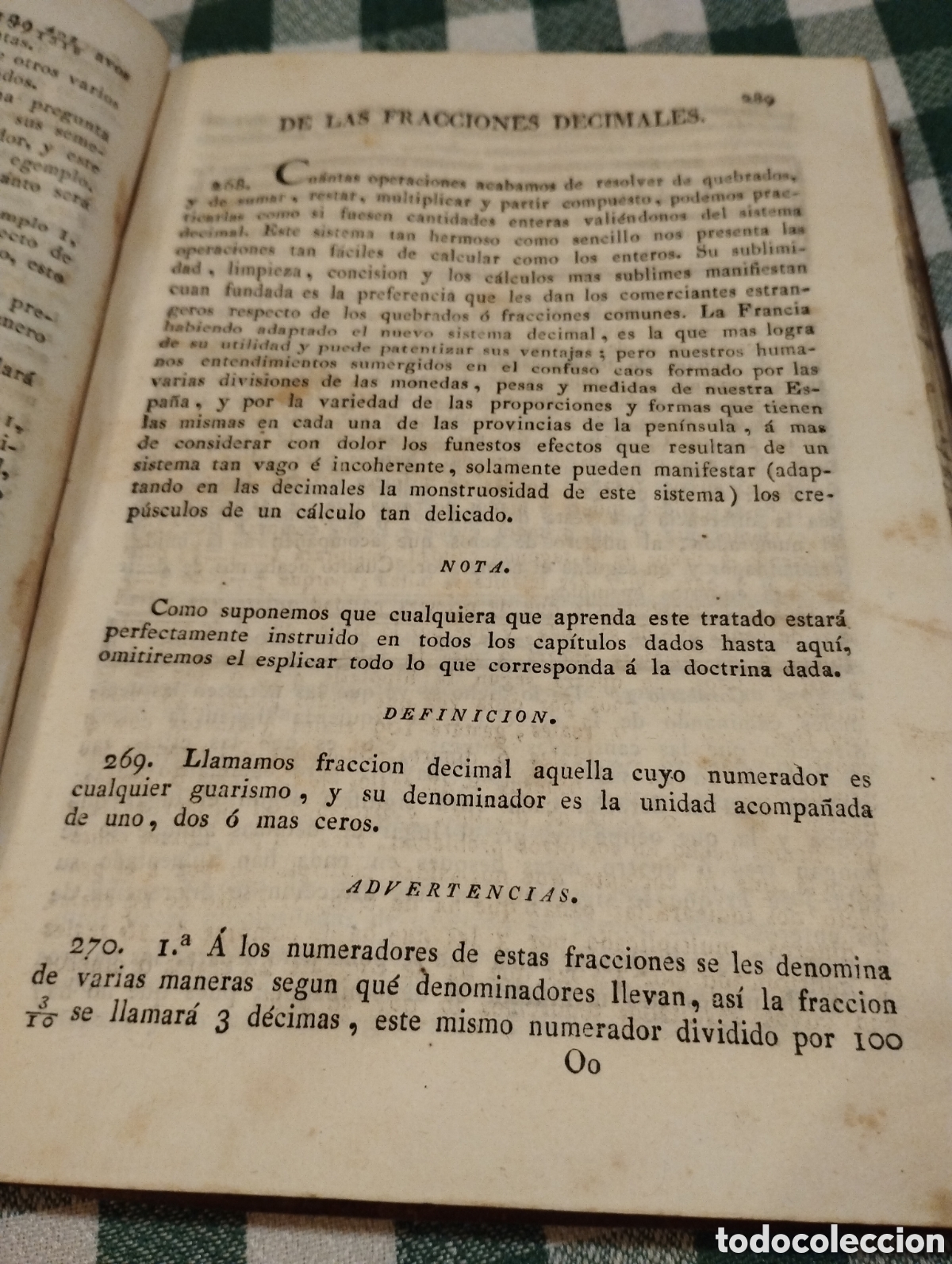 Libros antiguos: Elementos de aritm&eacute;tica n&uacute;merica y literal a&ntilde;o 1819 - Foto 7