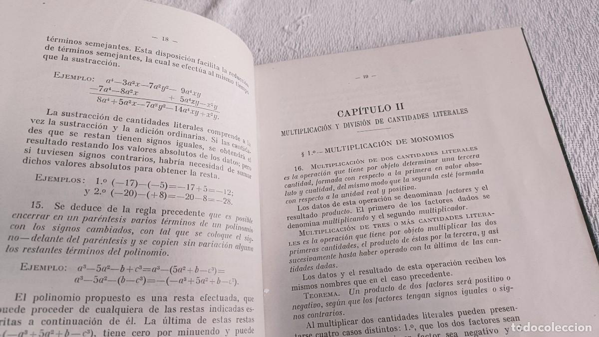 Libros antiguos: Compendio de &aacute;lgebra elemental y trigonometr&iacute;a rectil&iacute;nea. GIM&Eacute;NEZ DE CASTRO - Foto 4