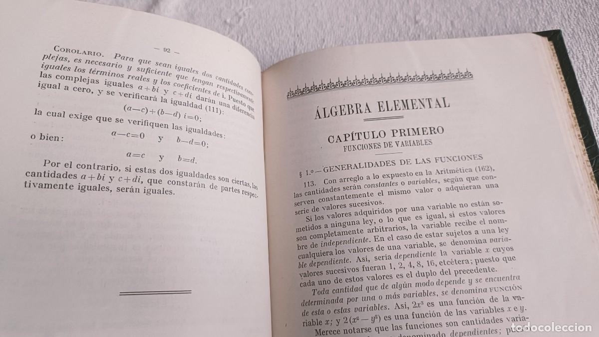 Libros antiguos: Compendio de &aacute;lgebra elemental y trigonometr&iacute;a rectil&iacute;nea. GIM&Eacute;NEZ DE CASTRO - Foto 6