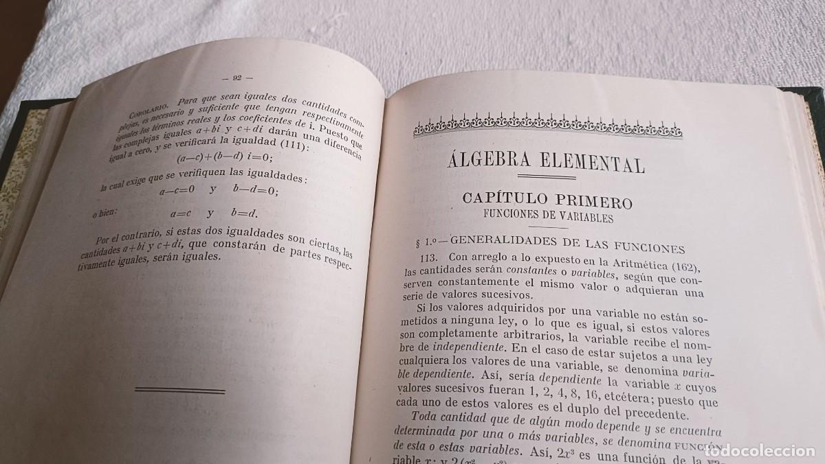 Libros antiguos: Compendio de &aacute;lgebra elemental y trigonometr&iacute;a rectil&iacute;nea. GIM&Eacute;NEZ DE CASTRO - Foto 7