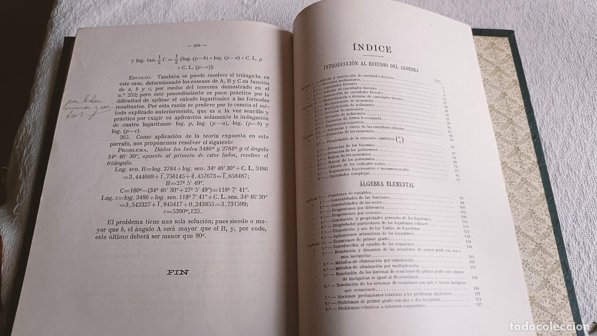 Libros antiguos: Compendio de &aacute;lgebra elemental y trigonometr&iacute;a rectil&iacute;nea. GIM&Eacute;NEZ DE CASTRO - Foto 14