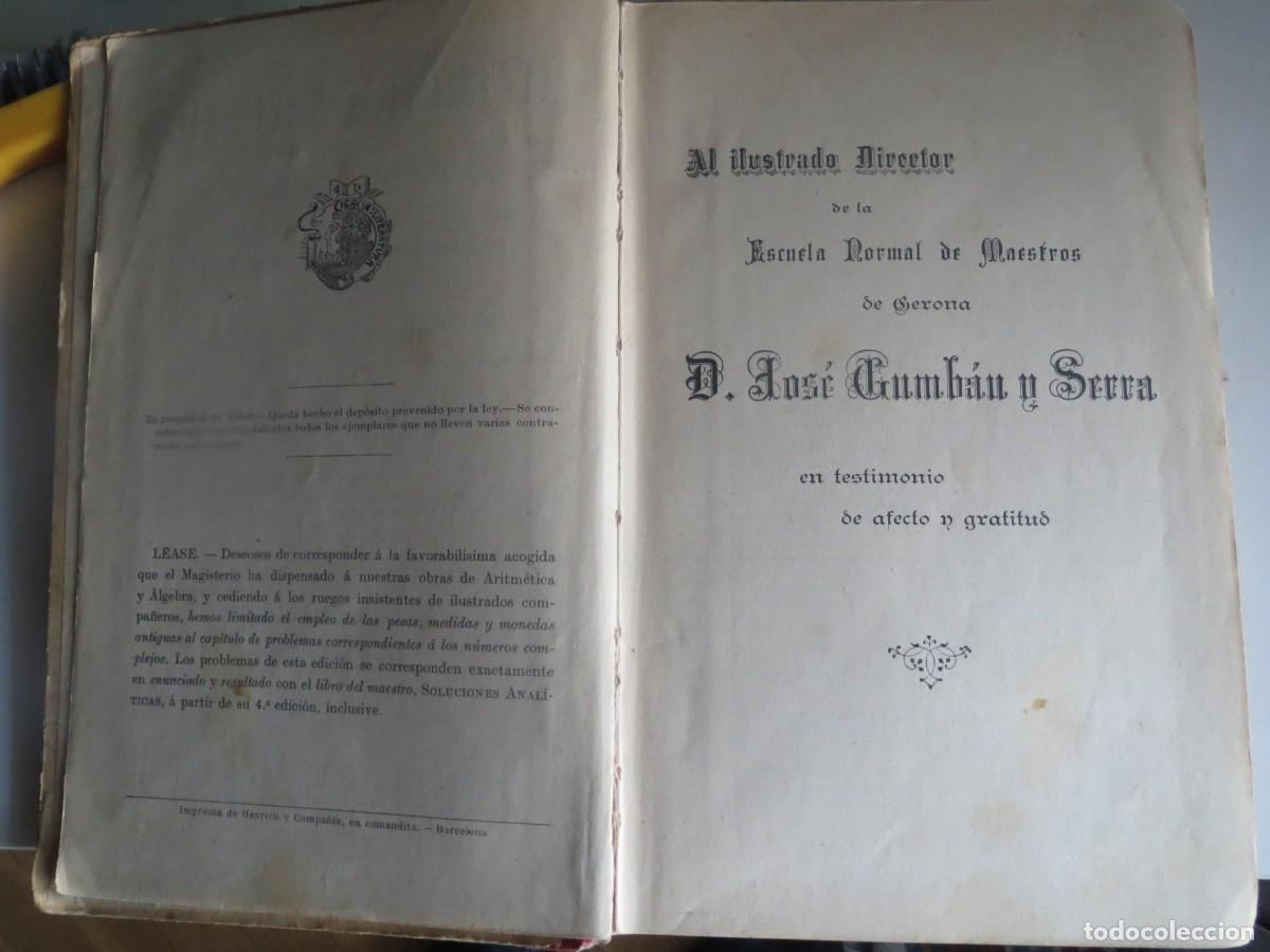Libros antiguos: aritmetica razonada nociones de algebra - Foto 2