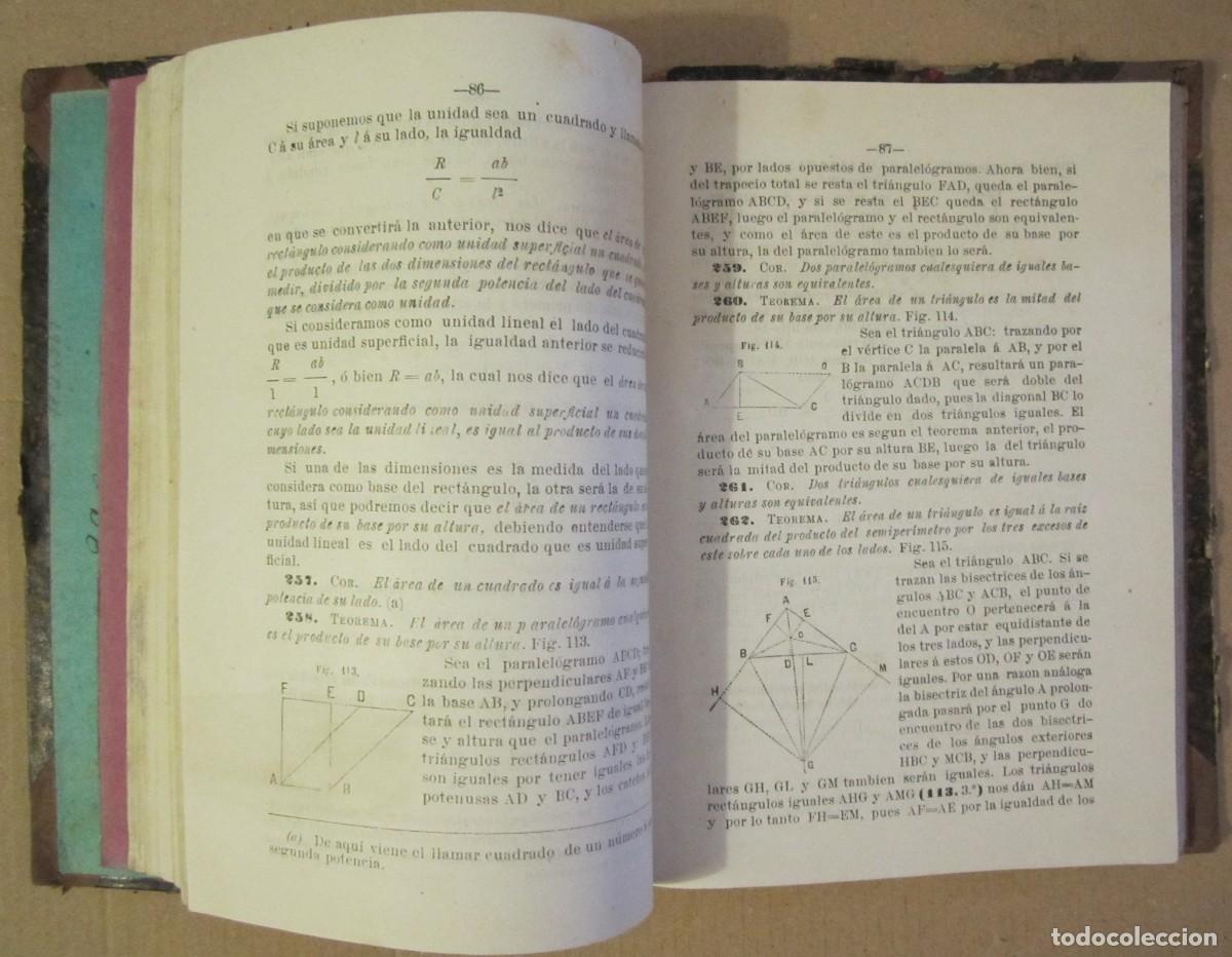 Libros antiguos: LECCIONES DE GEOMETR&Iacute;A ELEMENTAL - Foto 2