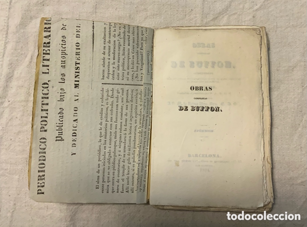 Libros antiguos: Obras completas de Buffon. Ap&eacute;ndice - Foto 2