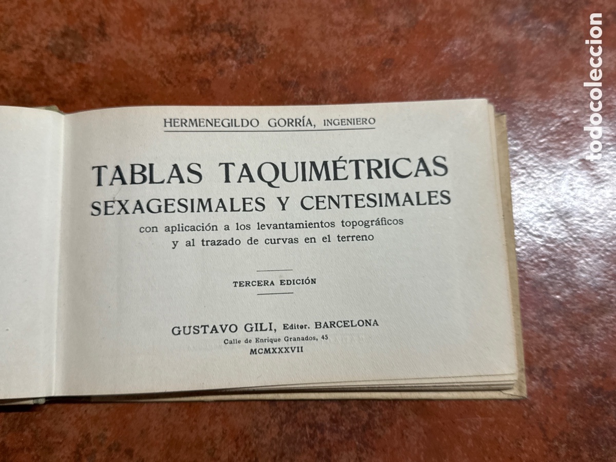 Libros antiguos: Tablas taquimetricas - Foto 2