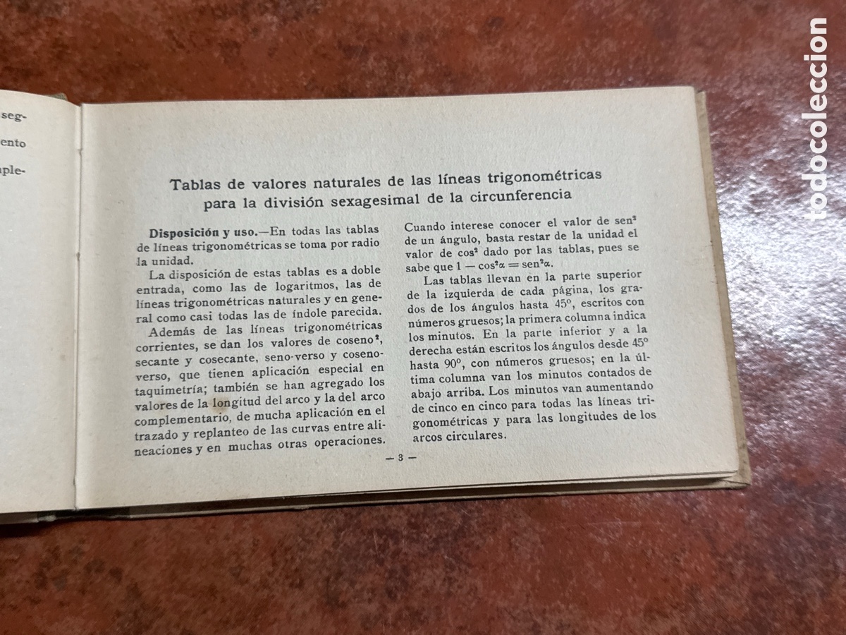 Libros antiguos: Tablas taquimetricas - Foto 3
