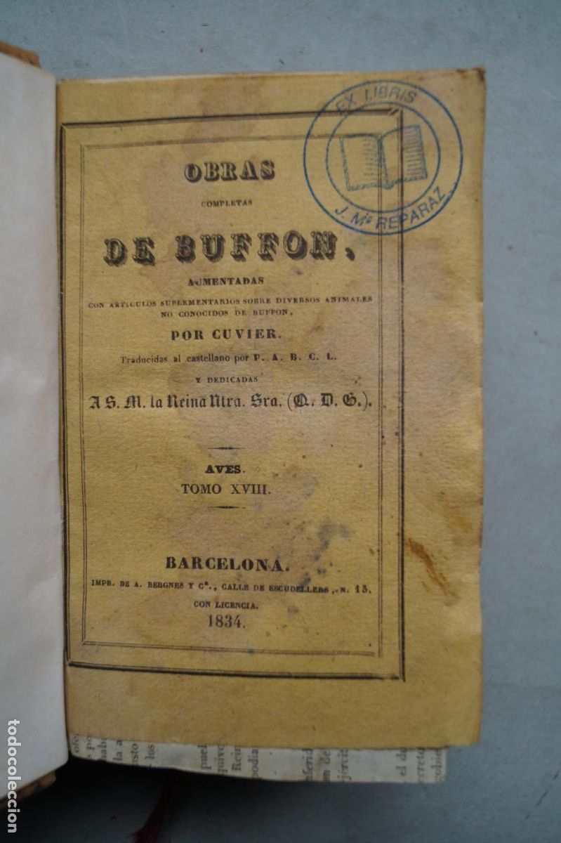 Libros antiguos: OBRAS DE BUFFON. AVES. 1834. BUENA ENCUADERNACION. - Foto 5
