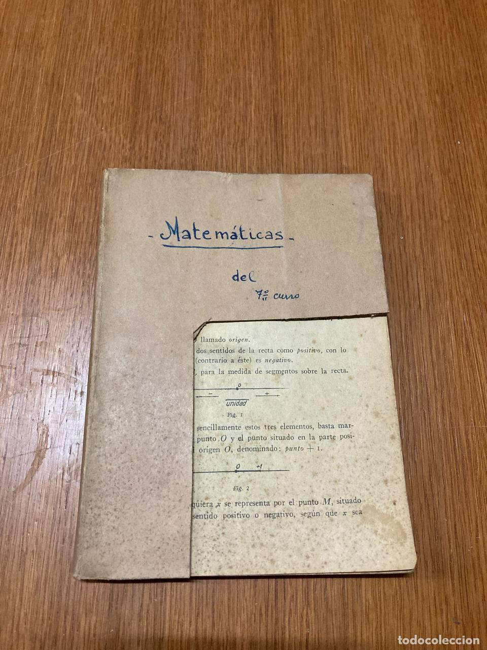 Libros antiguos: Matem&eacute;ticas del 7&ordm; curso - Foto 1