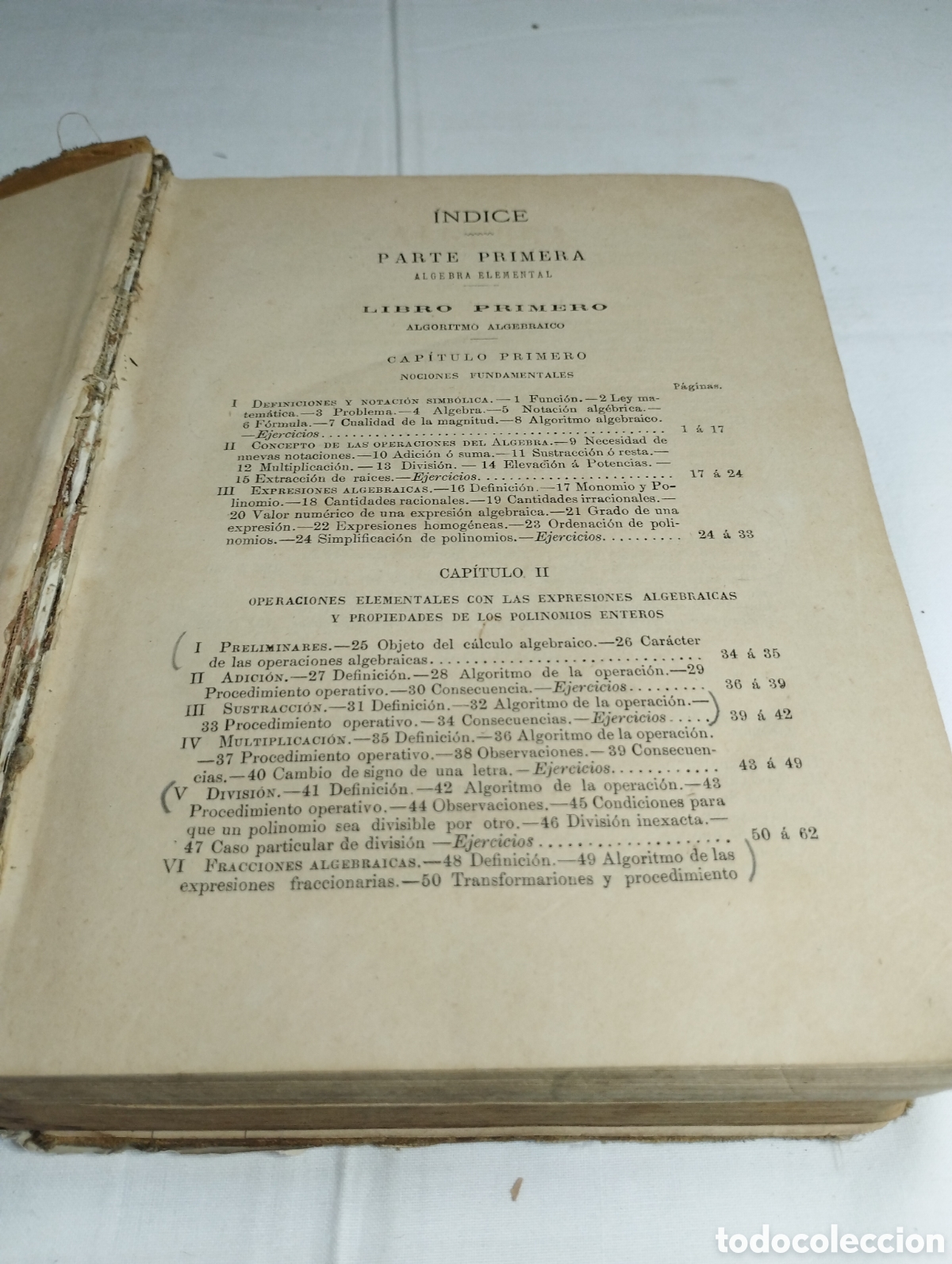 Libros antiguos: &Aacute;lgebra, segunda parte. Salinas y Ben&iacute;tez, 1885. - Foto 2