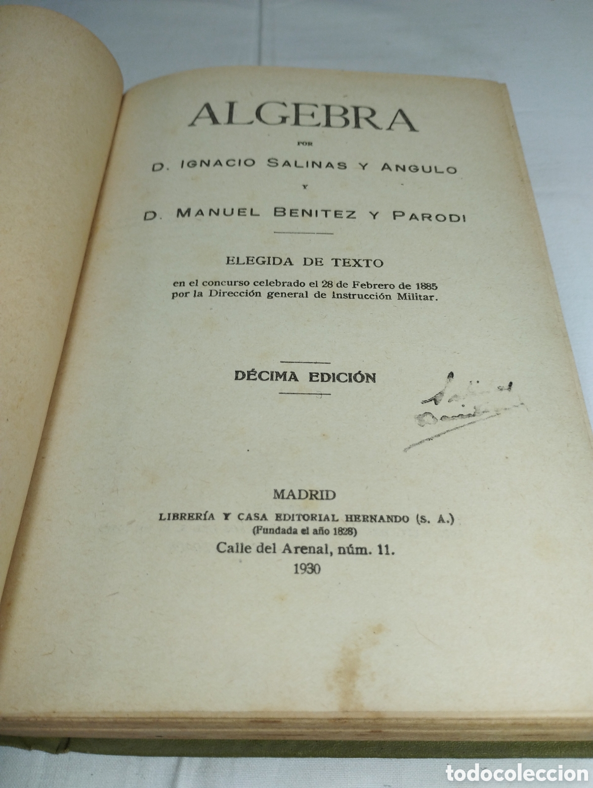 Libros antiguos: &Aacute;lgebra. Ignacio Salinas y Manuel Ben&iacute;tez, 1930 - Foto 2