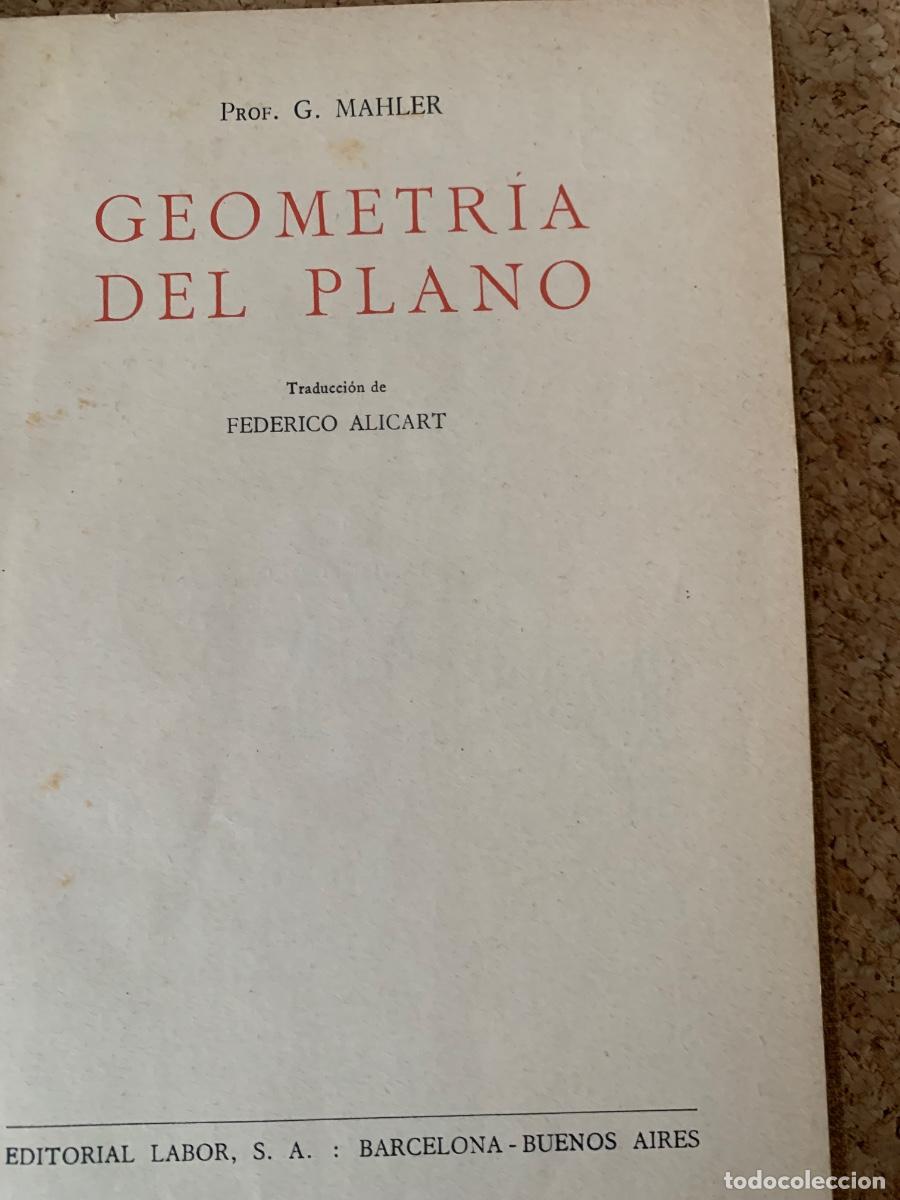 Libros antiguos: Geometr&iacute;a del plano (Bols 41) - Foto 2
