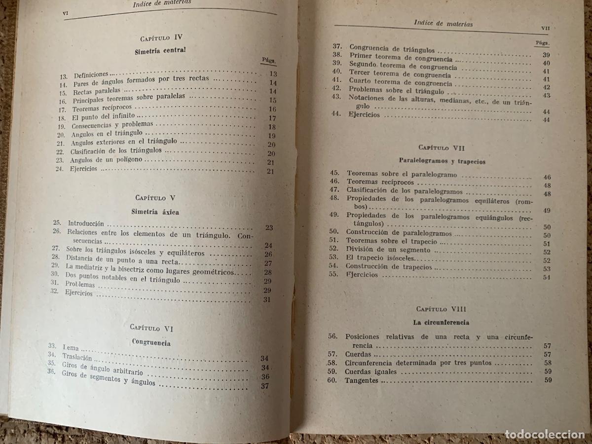 Libros antiguos: Geometr&iacute;a del plano (Bols 41) - Foto 4