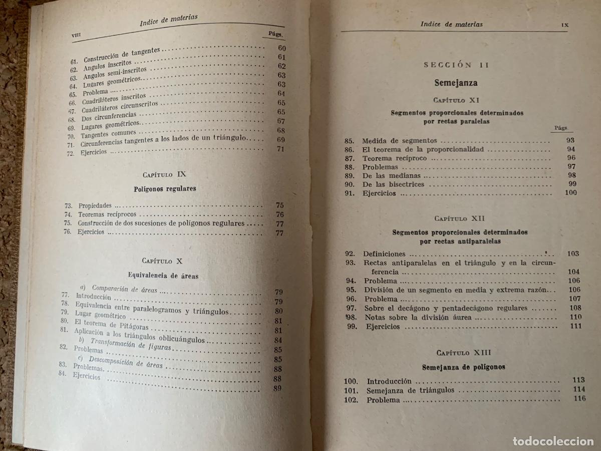 Libros antiguos: Geometr&iacute;a del plano (Bols 41) - Foto 5