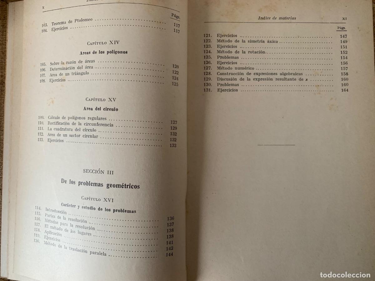 Libros antiguos: Geometr&iacute;a del plano (Bols 41) - Foto 6