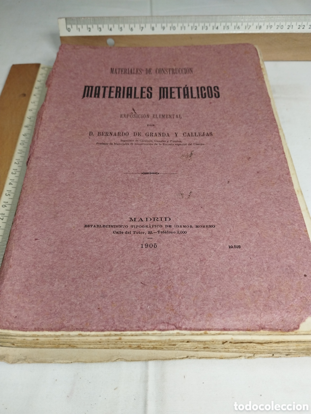 Libros antiguos: Materiales met&aacute;licos. Bernardo de Granda, 1905 - Foto 1