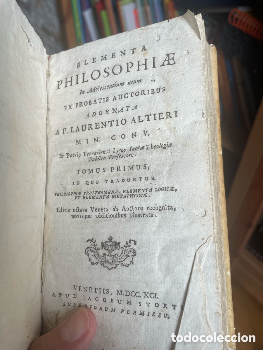 Libros antiguos: ELEMENTAL PHILOSOPHI&AElig; - 1741 - Foto 1
