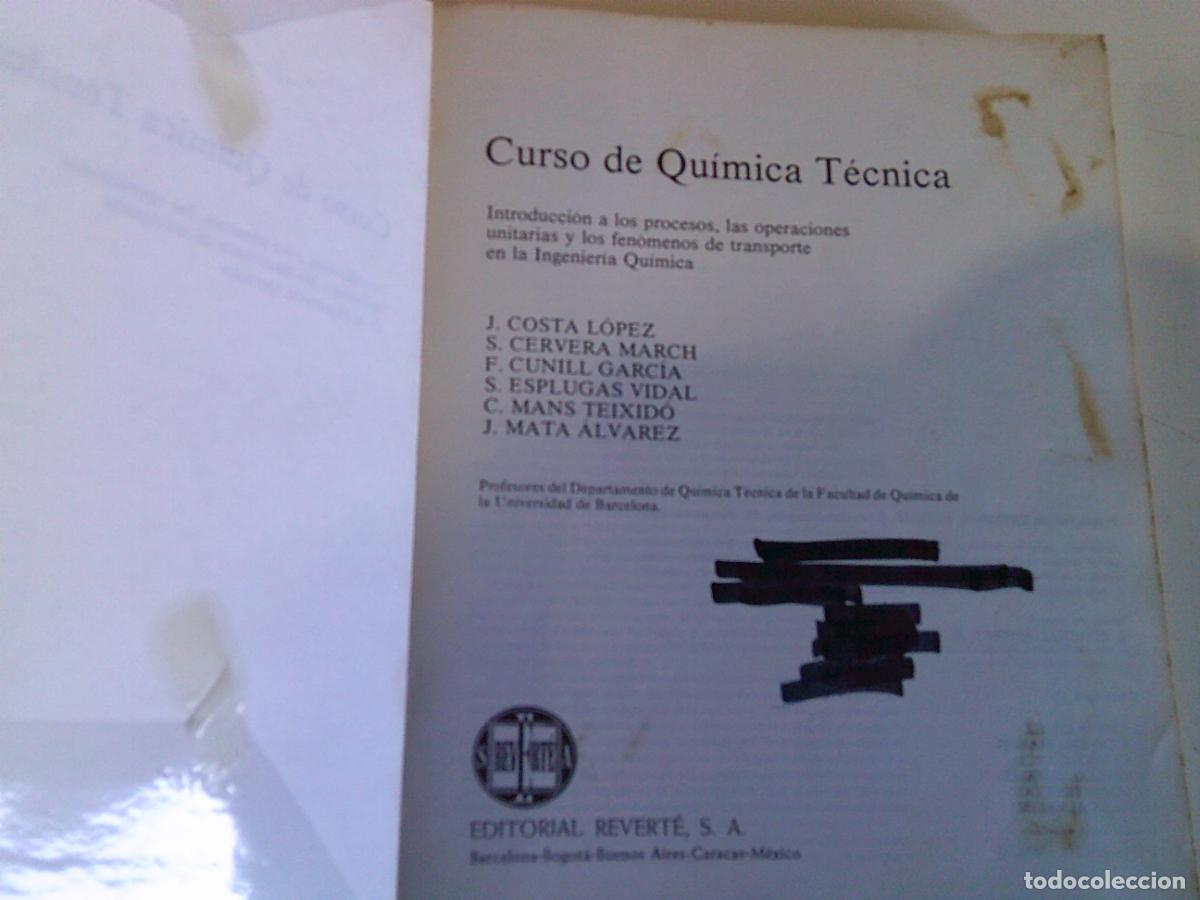 Libros antiguos: Curso de qu&iacute;mica t&eacute;cnica - Foto 2