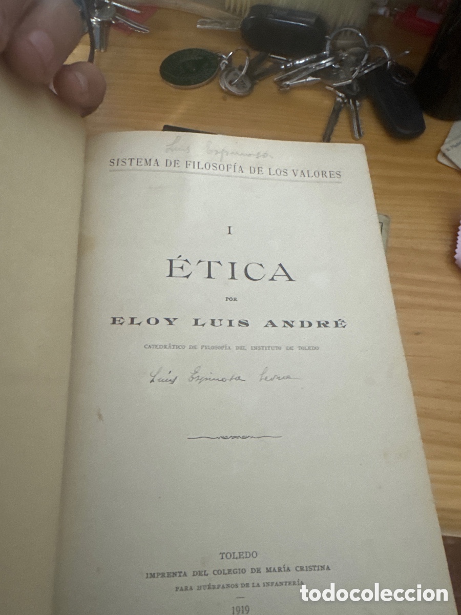 Libros antiguos: Sistema de la filosof&iacute;a de los valores - Foto 1
