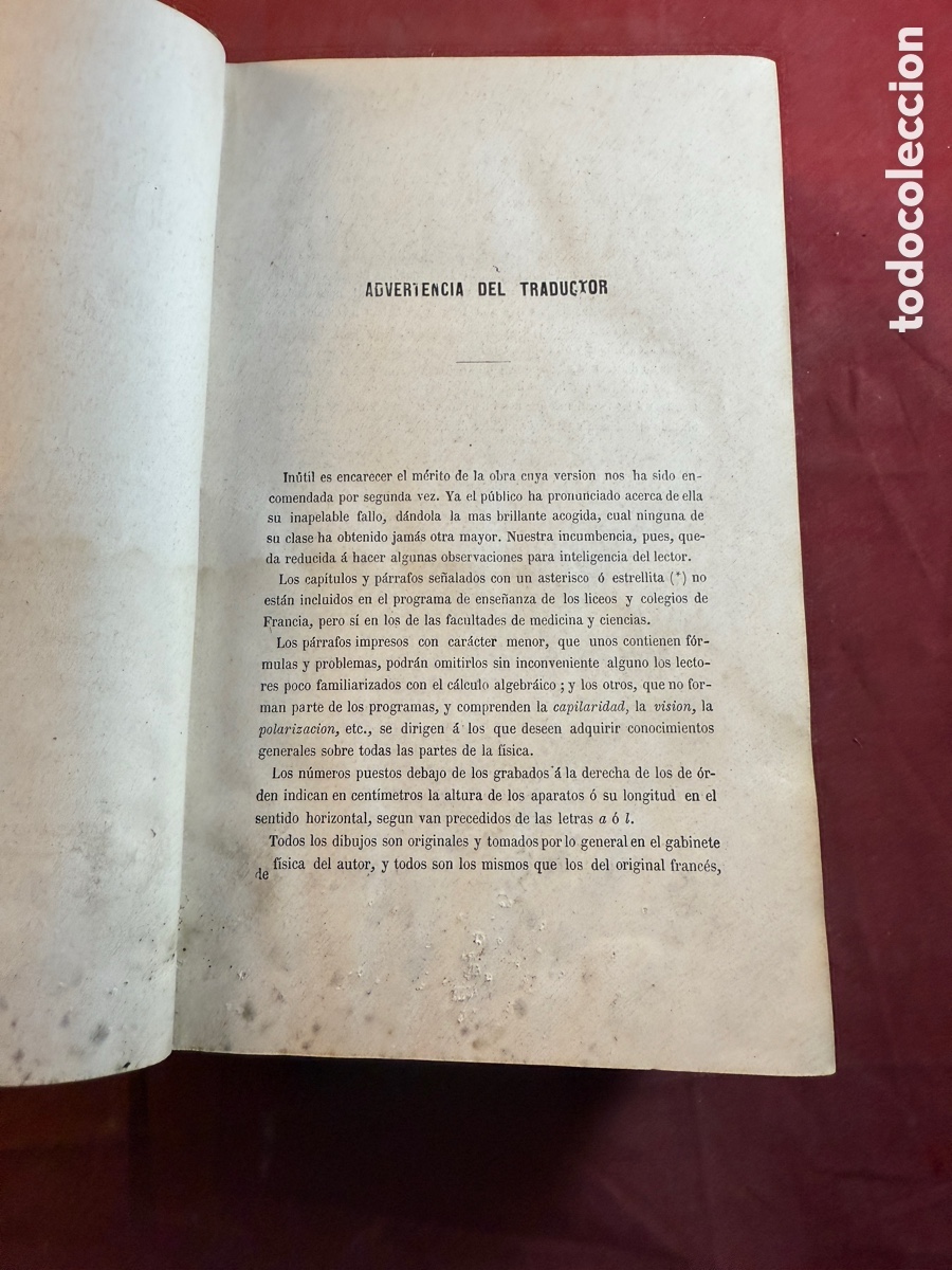 Libros antiguos: TRATADO DE F&Iacute;SICA 1871 - Foto 2