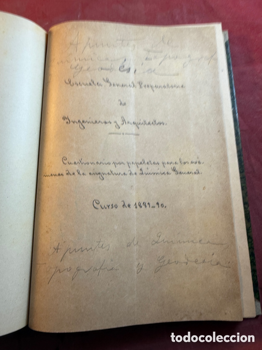 Libros antiguos: APUNTES DE QU&Iacute;MICA CURSO DE 1889-90 - Foto 1
