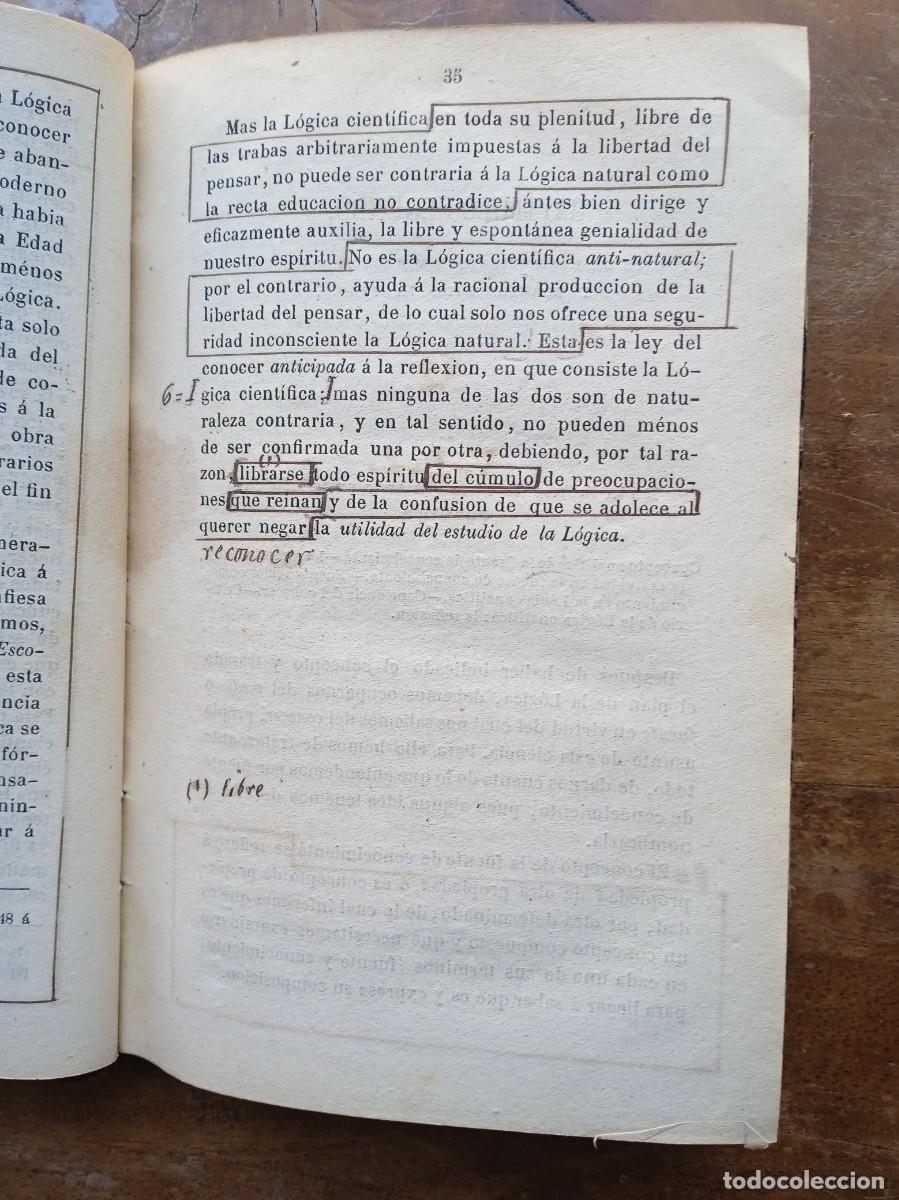 Libros antiguos: Elementos de l&oacute;gica 1874 - Foto 11