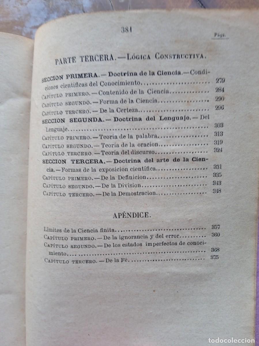 Libros antiguos: Elementos de l&oacute;gica 1874 - Foto 14