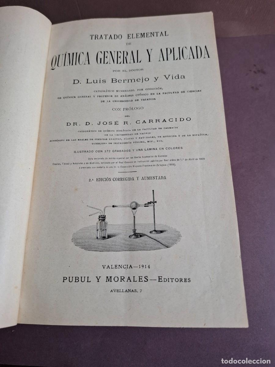 Libros antiguos: Tratado elemental de qu&iacute;mica general y aplicada - 1914 - Foto 1