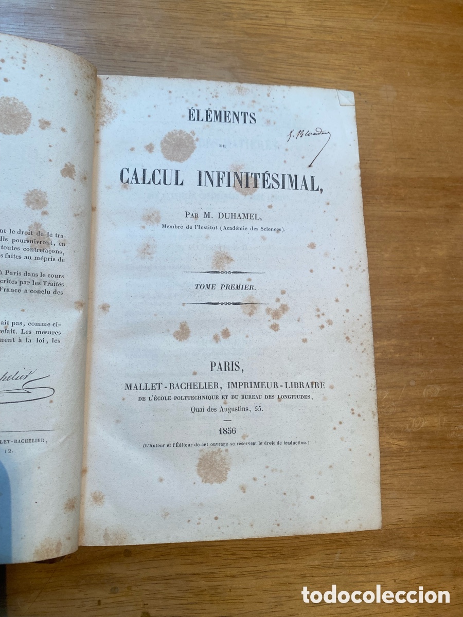 Libros antiguos: Libro de c&aacute;lculo infinitesimal - Foto 3