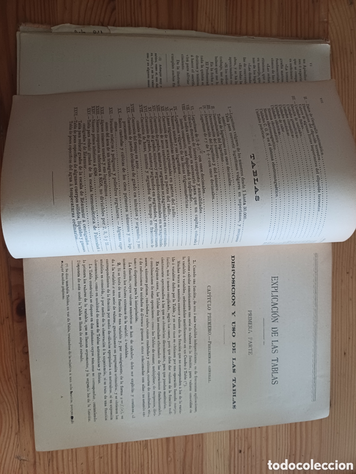 Libros antiguos: Tabla de logaritmos Trigonometricas y de calculos de intereses Eusebio Sanchez Ramos 1915 - Foto 4