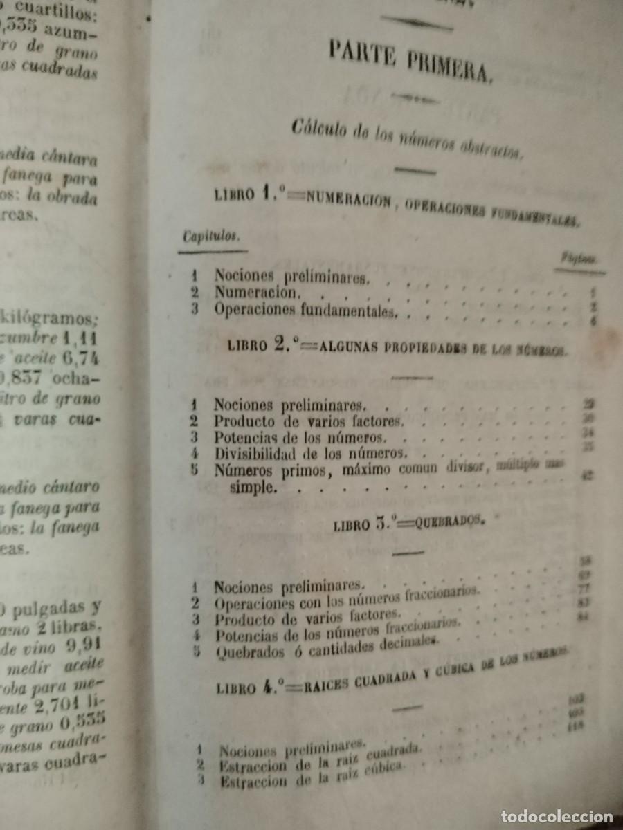 Libros antiguos: Tratado de aritm&eacute;tica Juan Cortazar - Foto 10