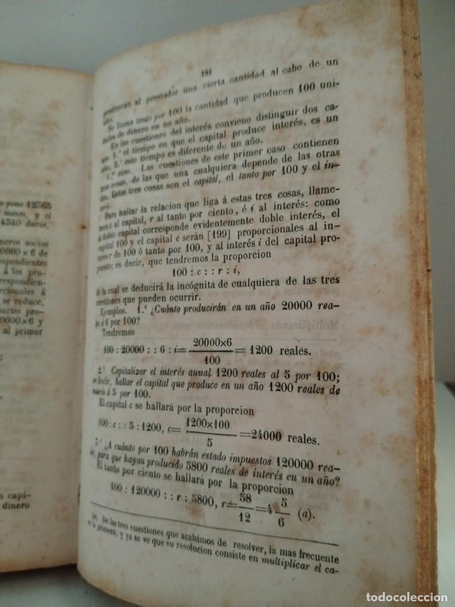 Libros antiguos: Tratado de aritm&eacute;tica Juan Cortazar - Foto 12