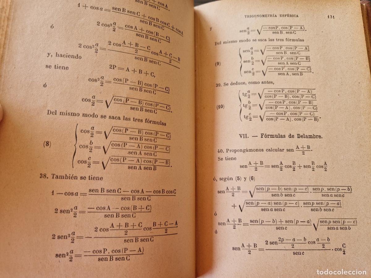 Libros antiguos: ANTIGUO LIBRO DE TEXTO ESCUELA 1923 TECNICO BRU&Ntilde;O ELEMENTOS TRIGONOMETRIA - Foto 3