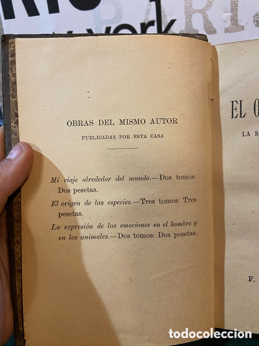 Libros antiguos: El Origen del Hombre - Darwin - B5 - Foto 5