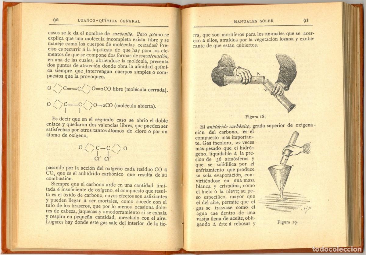 Libros antiguos: QU&Iacute;MICA GENERAL - MANUALES SOLER N&ordm; 1 - Foto 4