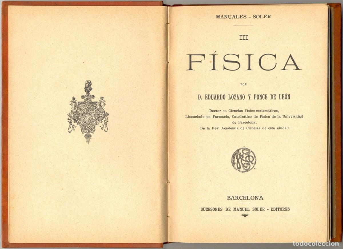 Libros antiguos: F&Iacute;SICA - MANUALES SOLER N&ordm; 3 - Foto 3