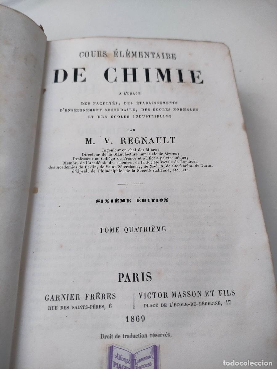 Libros antiguos: Cours &eacute;l&eacute;mentaire de chimie. - Foto 17