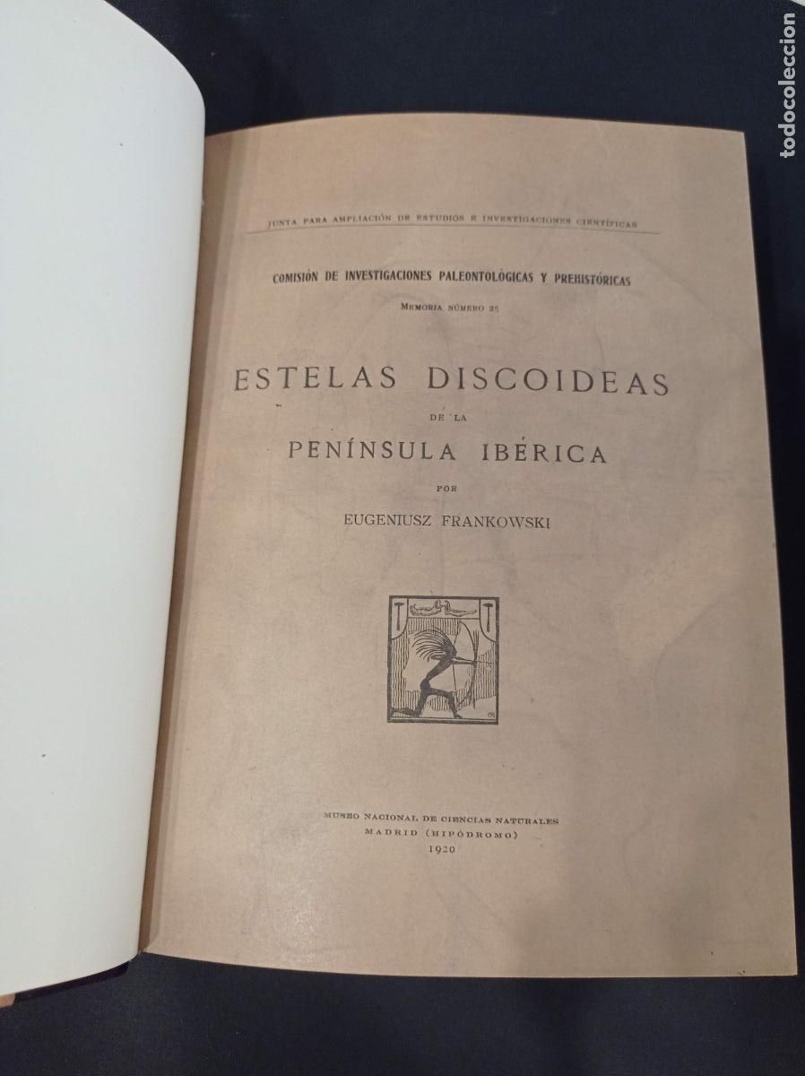 Libros antiguos: 1920 - EUGENIUSZ FRANKOWSKI. Estelas discoideas de la pen&iacute;nsula ib&eacute;rica - Foto 2