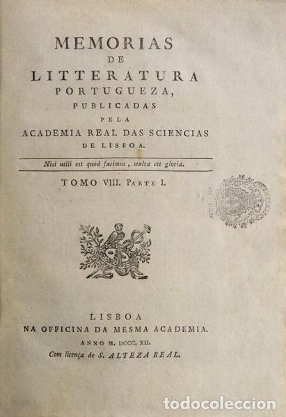 Antiquarische B&uuml;cher: MEMORIAS DE LITTERATURA PORTUGUEZA,