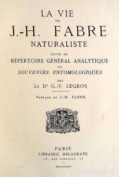Libros antiguos: FABRE. (J.-H.) - SOUVENIRS ENTOMOLOGIQUES. - Foto 1
