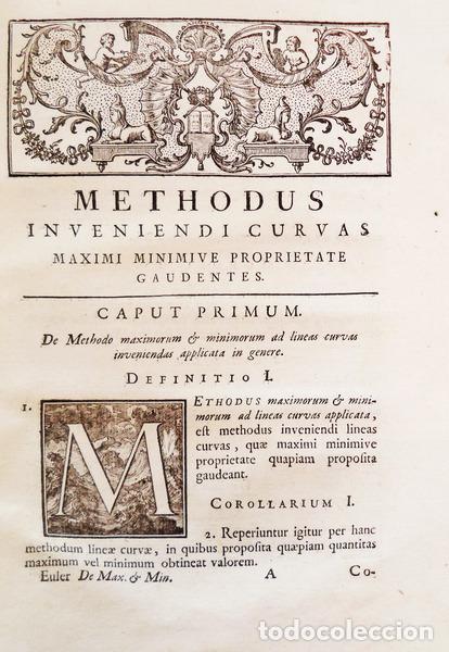 Libros antiguos: EULER. (L&eacute;onard) - METHODUS INVENIENDI LINEAS CURVAS - Foto 2