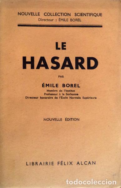 Libros antiguos: BOREL. (&Eacute;mile) - LE HASARD. - Foto 1