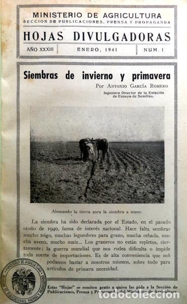 Libros antiguos: HOJAS DIVULGADORAS. - Foto 1