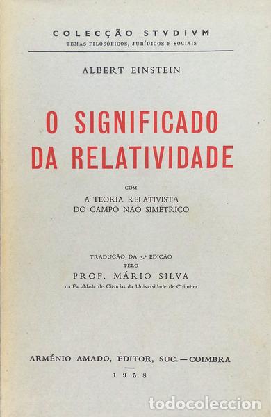 Libros antiguos: EINSTEIN. (Albert) - O SIGNIFICADO DA RELATIVIDADE. - Foto 1